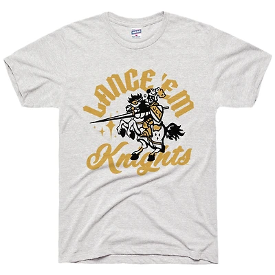 T-shirt unisexe Charlie Hustle gris UCF Knights Lance 'Em Tri-Blend