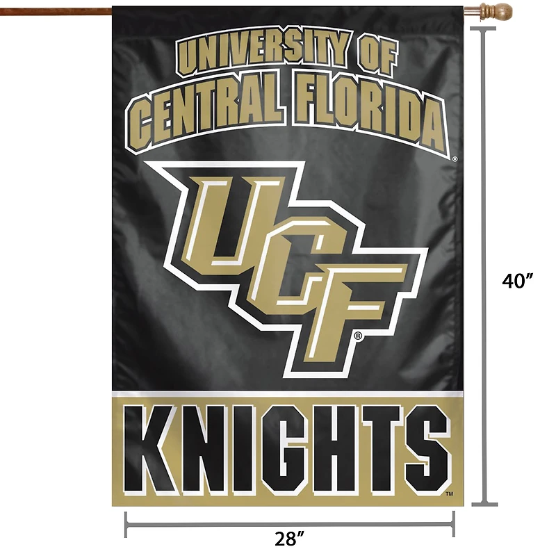 Drapeau de maison WinCraft UCF Knights 28" x 40" avec nom complet