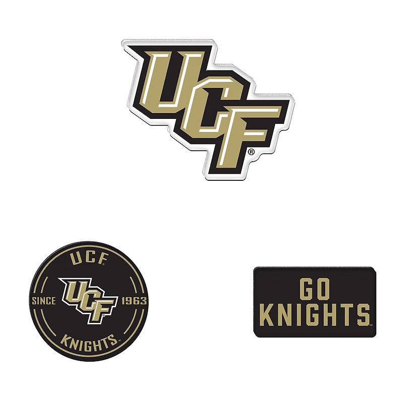 Lot de 3 aimants de réfrigérateur haut de gamme WinCraft UCF Knights