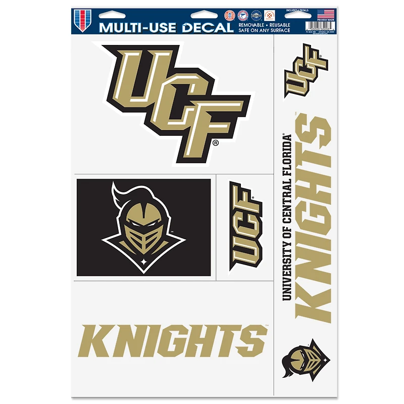 WinCraft UCF Knights Primary 11'' x 17'' Multi-Use Decal Sheet