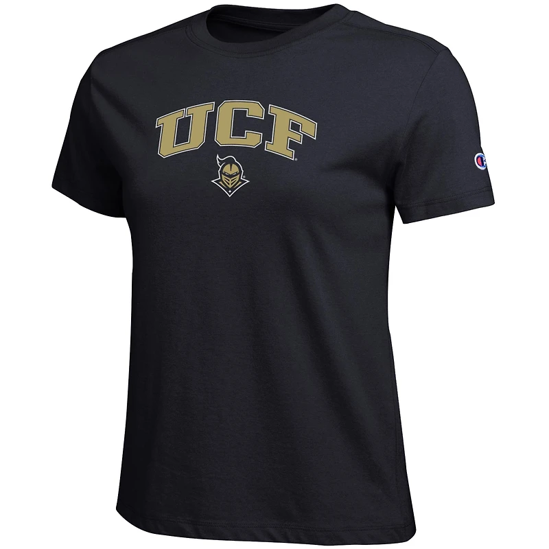 T-shirt noir avec logo arqué des UCF Knights, championne féminine