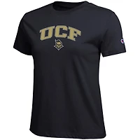 T-shirt noir avec logo arqué des UCF Knights, championne féminine