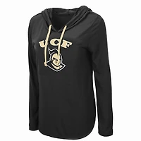 Colosseum Black UCF Knights My Lover - T-shirt à capuche léger manches longues pour femme