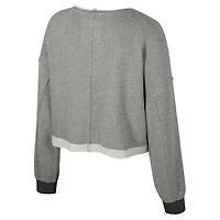 Sweat-shirt court à encolure dégagée Colosseum Anthracite UCF Knights Magnum pour femme