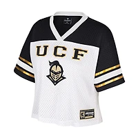 Women's Colosseum  White UCF Knights Treasure Cropped Football Jersey