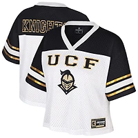 Women's Colosseum  White UCF Knights Treasure Cropped Football Jersey