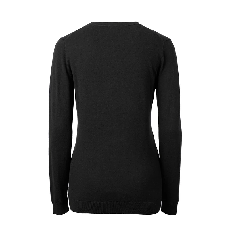 Pull à col en V noir pour femme Cutter & Buck UCF Knights Lakemont Tri-Blend