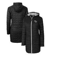 Women's Cutter & Buck Black UCF Knights Rainier Primaloft Eco Hooded Long Coat