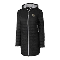 Women's Cutter & Buck Black UCF Knights Rainier Primaloft Eco Hooded Long Coat