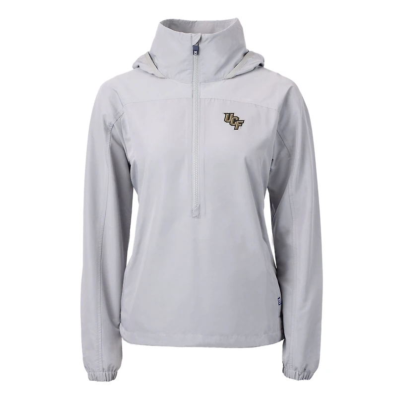 Anorak demi-zippé écologique recyclé pour femme Cutter & Buck, gris, UCF Knights Charter