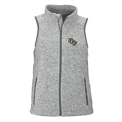 Gilet polaire zippé UCF Knights Summit pour femme, gris chiné