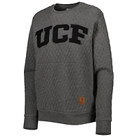 Sweat-shirt matelassé Pressbox Heather Charcoal pour femmes, modèle Moose des UCF Knights