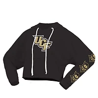 Sweat à capuche court surdimensionné UCF Knights Spirit Jersey noir pour femmes