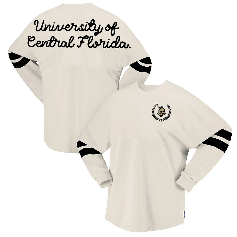 T-shirt surdimensionné en jersey crème UCF Knights pour femmes