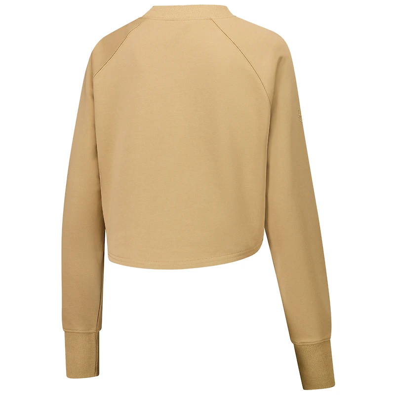 Ensemble sweat-shirt court et pantalon de survêtement UCF Knights pour femme, couleur beige