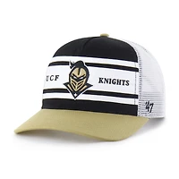 Casquette de camionneur ajustable Super Stripe Hitch pour jeunes UCF Knights, noir/or, 1947