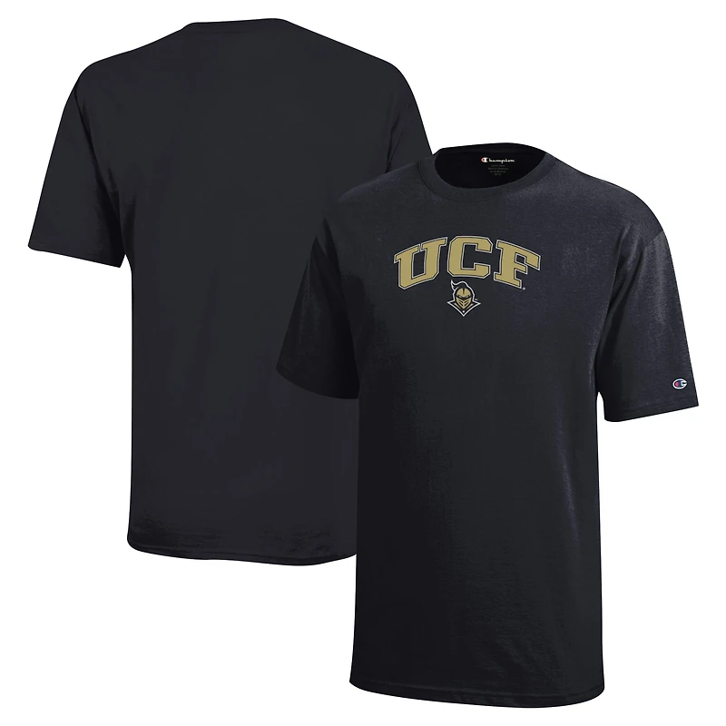 T-shirt noir UCF Knights Arch Over Logo pour jeunes champions