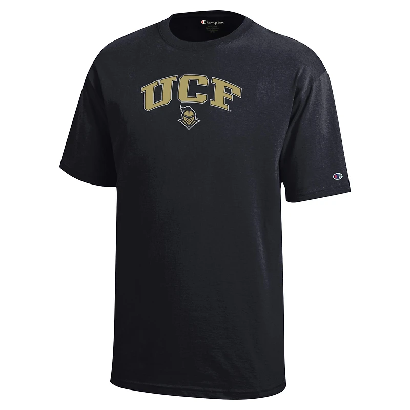 T-shirt noir UCF Knights Arch Over Logo pour jeunes champions