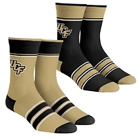 Ensemble de 2 paires de chaussettes d'équipe à rayures multiples UCF Knights Rock Em pour jeunes