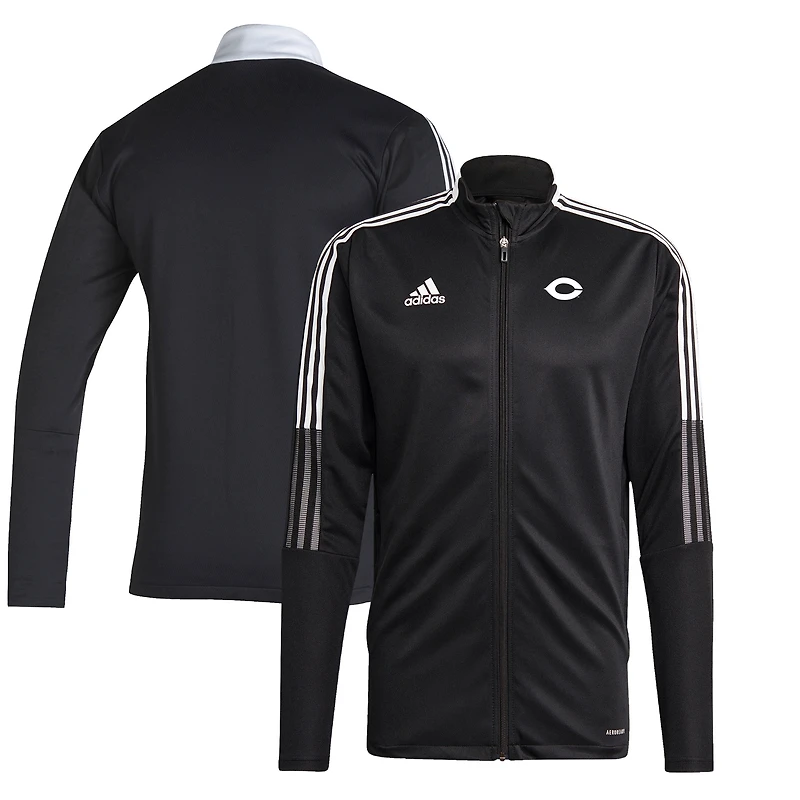 Veste de survêtement zippée adidas Tiro 21 pour homme, noire, des Maroons l'UChicago