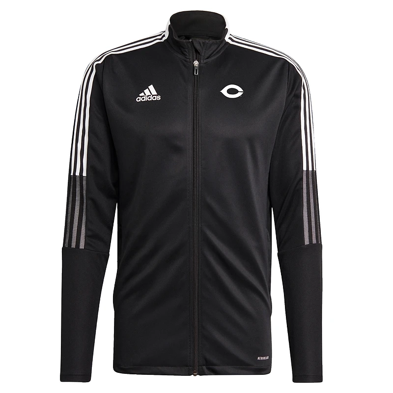 Veste de survêtement zippée adidas Tiro 21 pour homme, noire, des Maroons l'UChicago