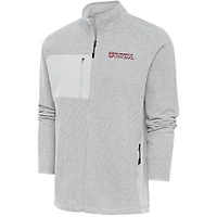 Veste zippée intégrale pour homme, couleur gris Antigua, UChicago Maroons Course
