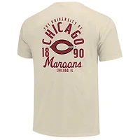 T-shirt crème pour homme avec motif mascotte des Maroons de l'Université Chicago