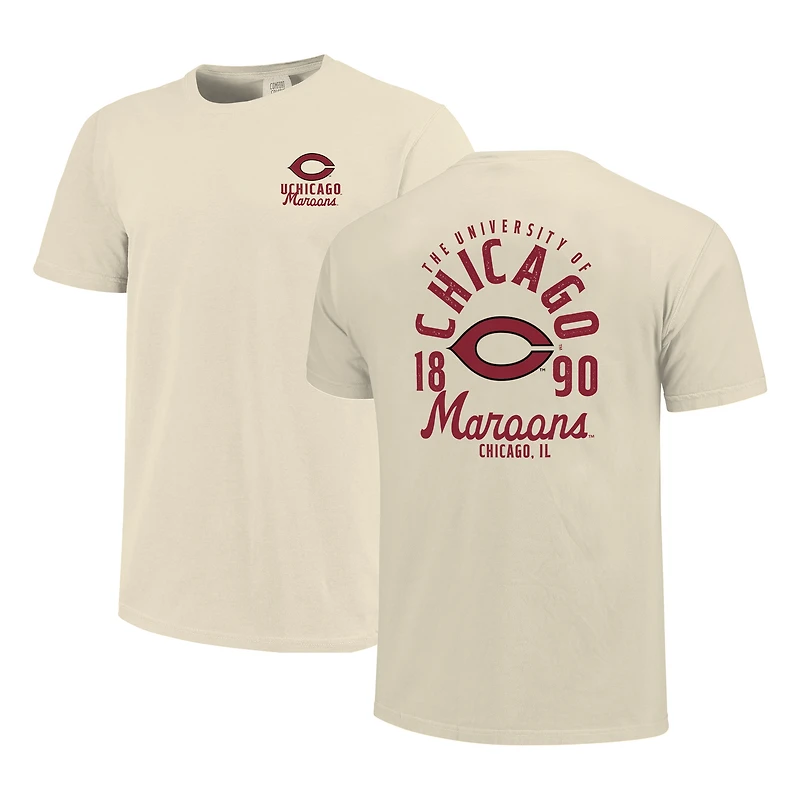 T-shirt crème pour homme avec motif mascotte des Maroons de l'Université Chicago