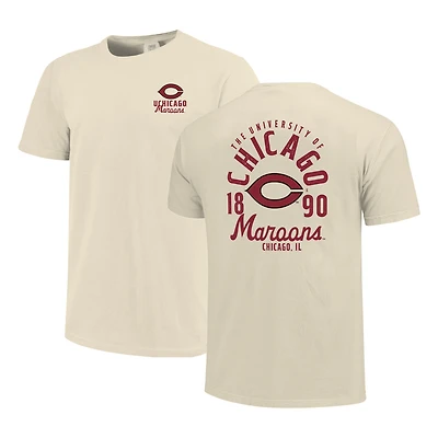 Men's Cream UChicago Maroons Comfort Colors Mascot Overlay T-Shirt