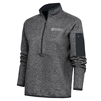 Pull-over demi-zippé Fortune Antigua Heather Charcoal UChicago Maroons pour femme