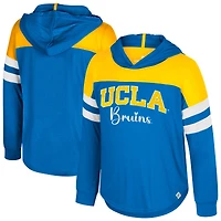 T-shirt à manches longues et capuche réfléchissant bleu UCLA Bruins pour jeunes filles Colosseum