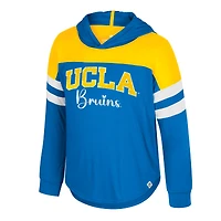 T-shirt à manches longues et capuche réfléchissant bleu UCLA Bruins pour jeunes filles Colosseum
