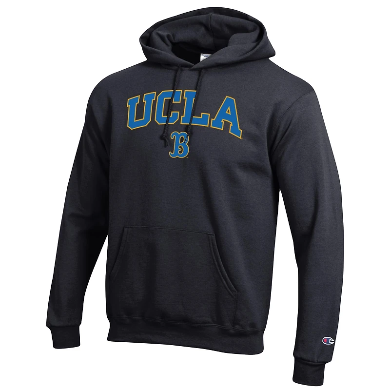 Men's Champion  Black UCLA Bruins Arch Over Logo Pullover Hoodie
