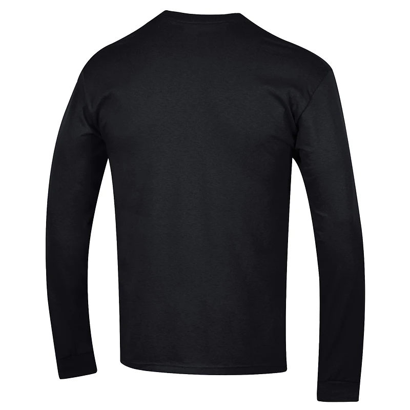 Men's Champion  Black UCLA Bruins Arch Over Logo 2-Hit Long Sleeve T-Shirt