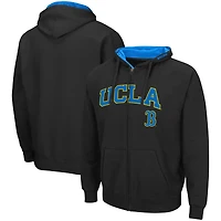 Sweat à capuche entièrement zippé Colosseum Black UCLA Bruins Arch & Logo 3.0 pour homme