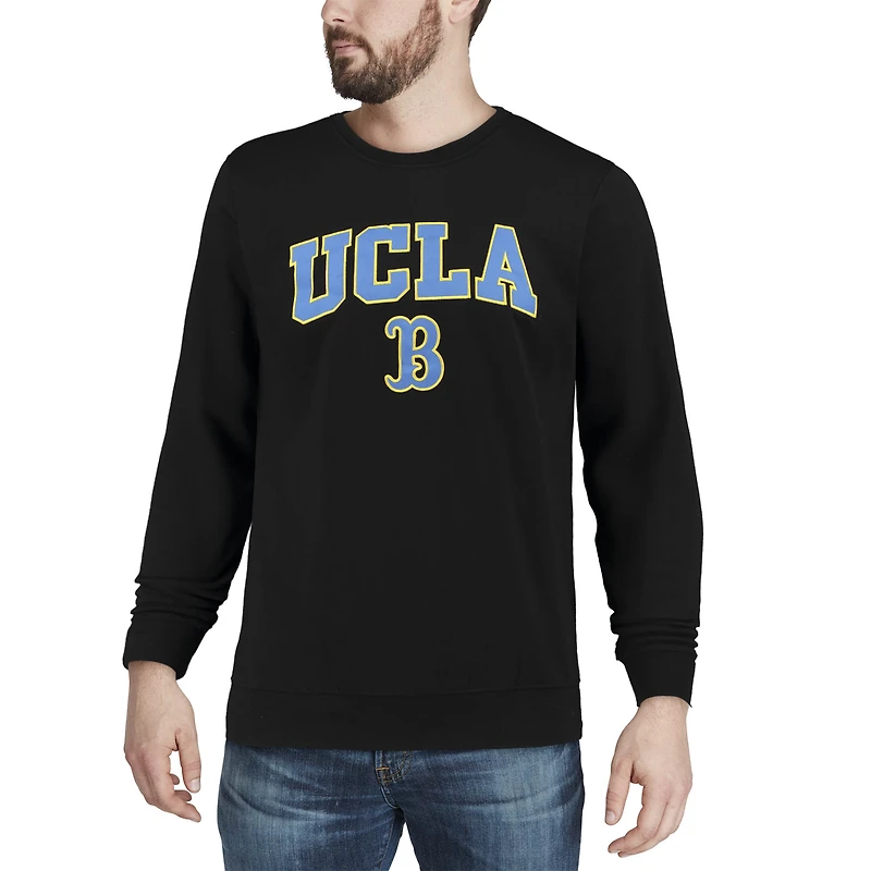Colosseum Black UCLA Bruins Arch & Logo Crew Neck Sweat-shirt pour homme