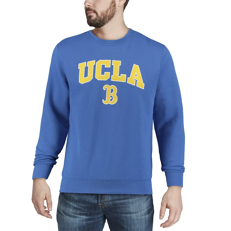 Men's Colosseum Blue UCLA Bruins Arch & Logo Crew Neck Sweatshirt