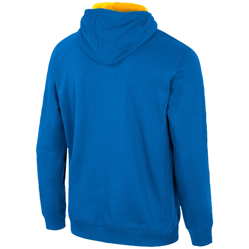 Chandail à capuchon demi-glissière Colosseum Blue UCLA Bruins pour homme