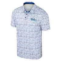 Colosseum Blue UCLA Bruins pour hommes, il est temps ! Polo imprimé sur toute la surface