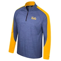 Men's Colosseum Blue UCLA Bruins Langmore Raglan Quarter-Zip Top