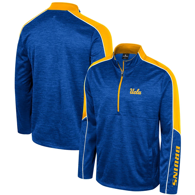 Veste Colosseum Blue UCLA Bruins Marled Half-Zip pour homme