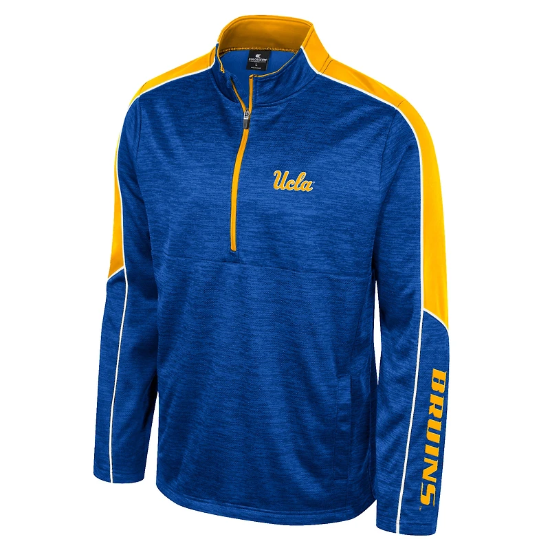 Veste Colosseum Blue UCLA Bruins Marled Half-Zip pour homme