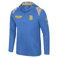 Men's Colosseum Blue UCLA Bruins OHT Military Appreciation Quarter-Zip Hoodie Jacket
