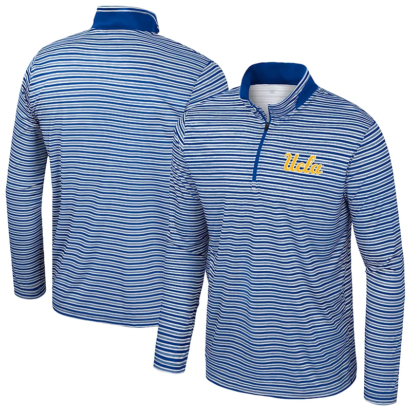 Haut rayé à glissière quart de tour bleu Colosseum pour homme des Bruins l'UCLA