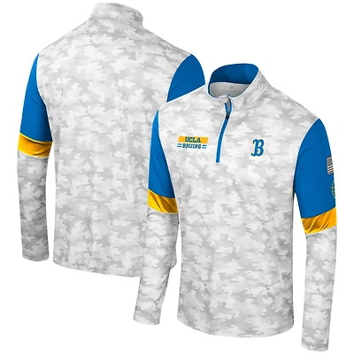 Coupe-vent à quart de zip Colosseum Camo UCLA Bruins OHT pour hommes Appréciation militaire Tomahawk