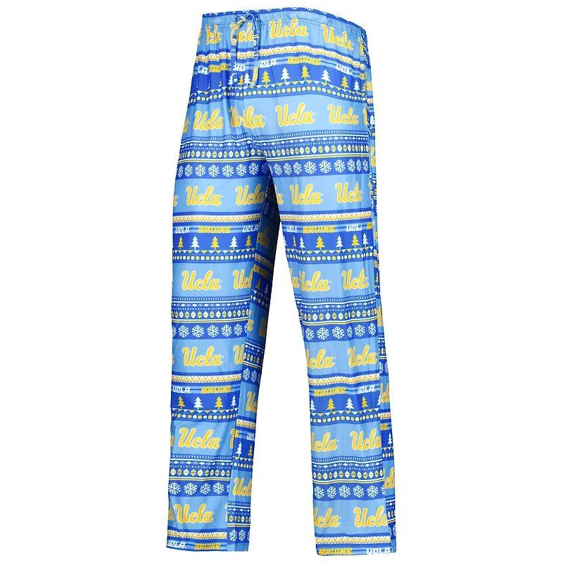 Men's Concepts Sport Blue UCLA Bruins Swivel Long Sleeve Top & Pants Sleep Set