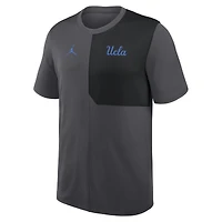 Men's Jordan Brand Anthracite UCLA Bruins 2025 Sideline UV Dri-FIT Coach Shirt