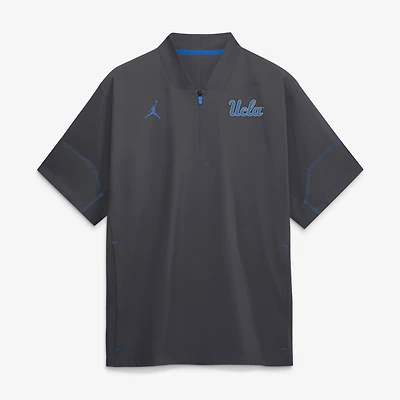 Men's Jordan Brand Anthracite UCLA Bruins 2026 Sideline Short Sleeve Quarter-Zip Coach Jacket