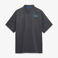 Men's Jordan Brand Anthracite UCLA Bruins 2026 Sideline Short Sleeve Quarter-Zip Coach Jacket