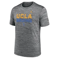 Men's Jordan Brand Anthracite UCLA Bruins Campus Center Stack Velocity Dri-FIT T-Shirt